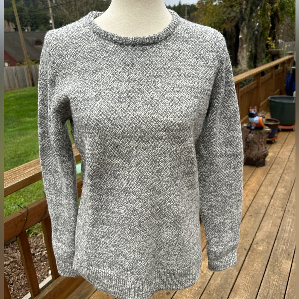Fjallraven Ovik Structure Sweater W Med 100% lambswool Eggshell-Gray
